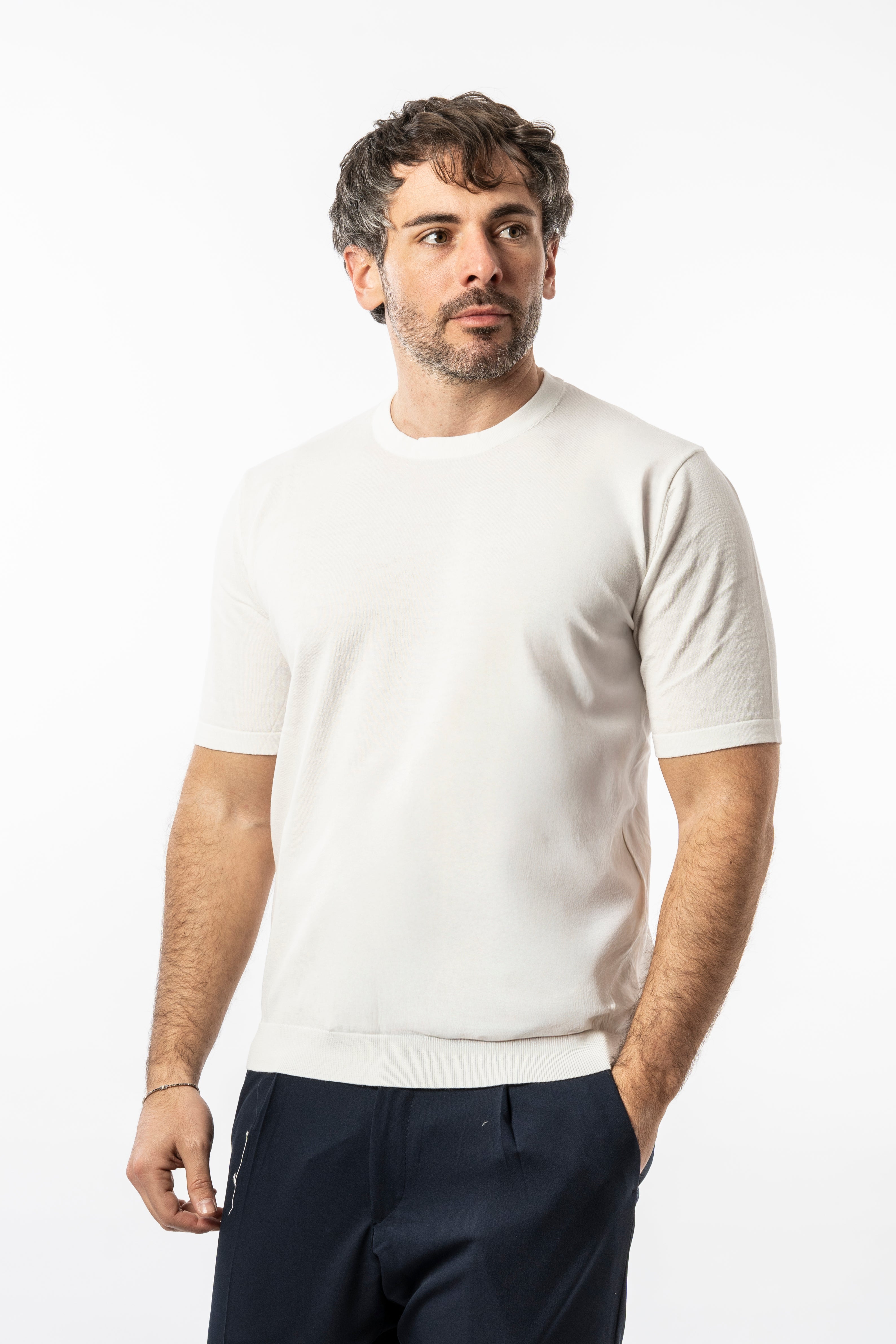 Maglia in Cotone - Panna